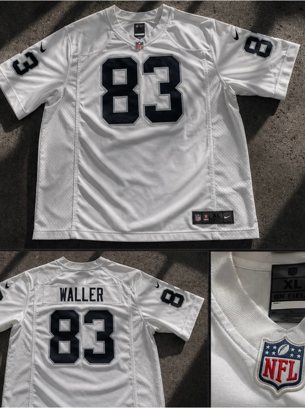 Nike NFL Las Vegas Raiders Darren Waller #83 On Field Jersey White XL - Picture 3 of 7